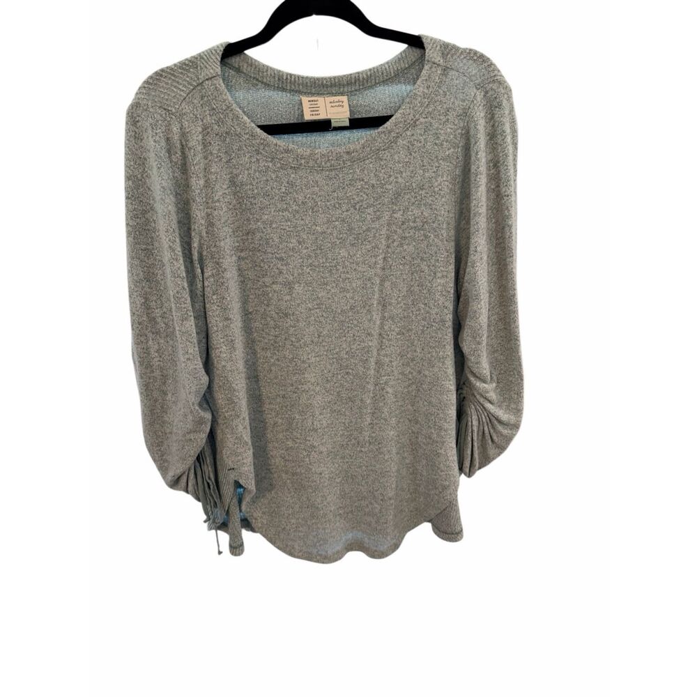 Anthropologie Saturday Sunday Women's Size Small Gray Blue Pullover Top
